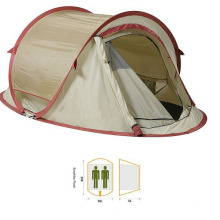 Única camada barata pop-up barraca de camping com pólo de fibra de vidro